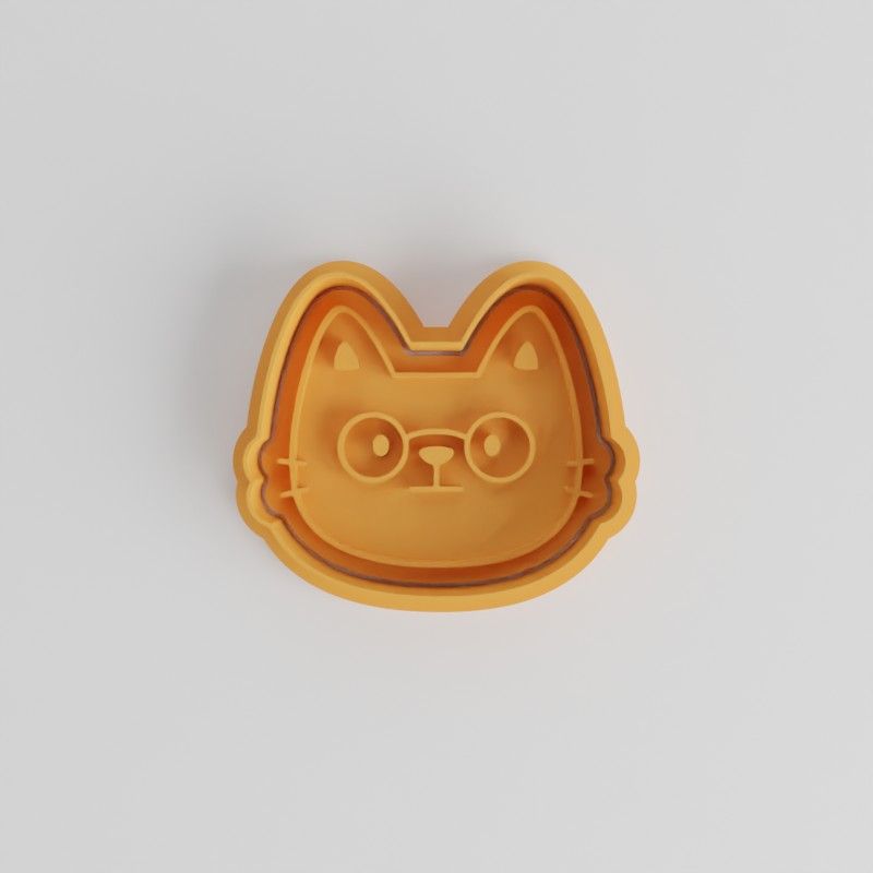 Nerd Cookie Shape Cutter & Stamp Set, 6-Piece, Perfect for Cookies & Fondant, Sizes S/M/L