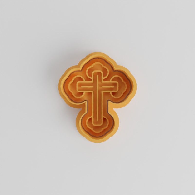 Cross Cookie Cutter and Stamp Set, Skull Cross Design, Fondant Tool, 3 Sizes