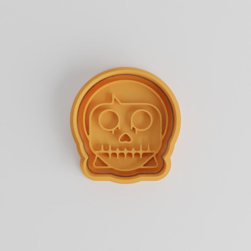 Skull Girl Halloween Cookie Cutter & Stamp Set, 6 Piece Fun Spooky Designs for Cookies & Fondant, S/M/L Sizes