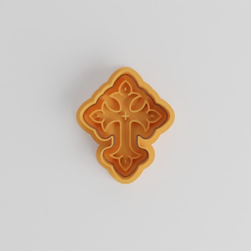 Cross Cookie Cutter and Stamp Set, 6-Piece, Includes Crucifix and Day of the Dead Designs, Multi-Size