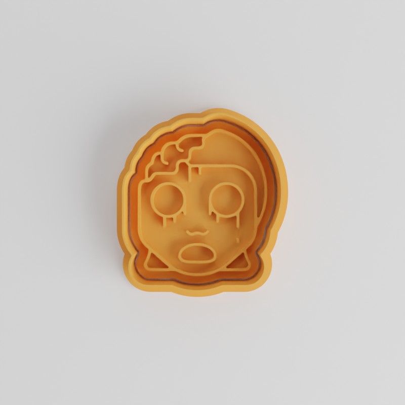 Zombie Girl Cutter & Stamp Set, Perfect for Cookies & Fondant, 3 Sizes S/M/L, 6-Piece Halloween Cookie Decorating Kit